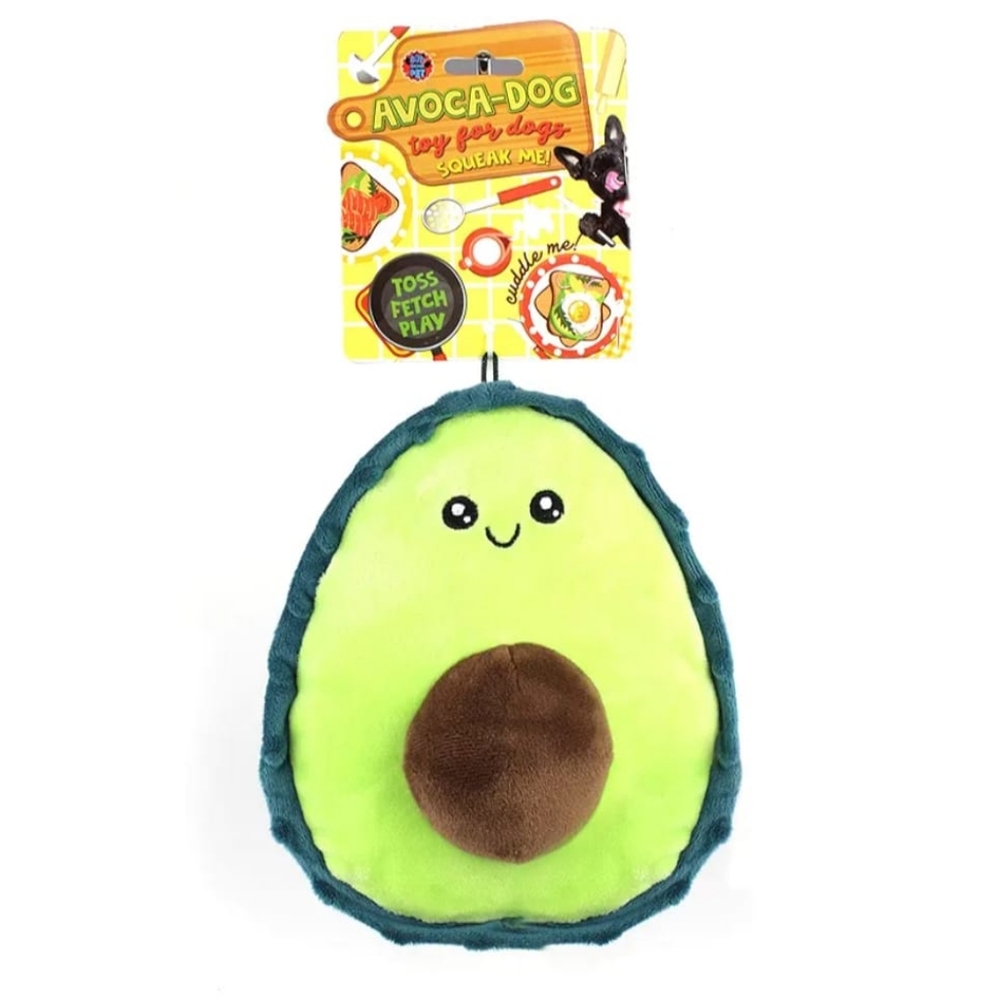 Avoca-Dog Squeaky Avocado Toss Fetch Play Toy New
